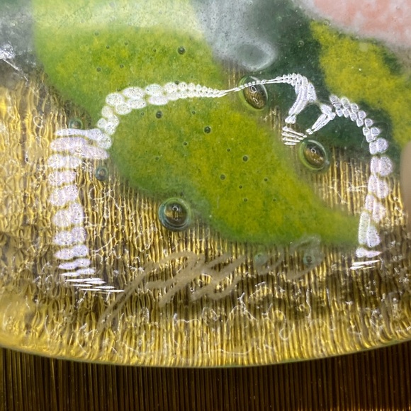 Signed Tulip Fused Glass Bowl “Peggy Karr” - Picture 5 of 6